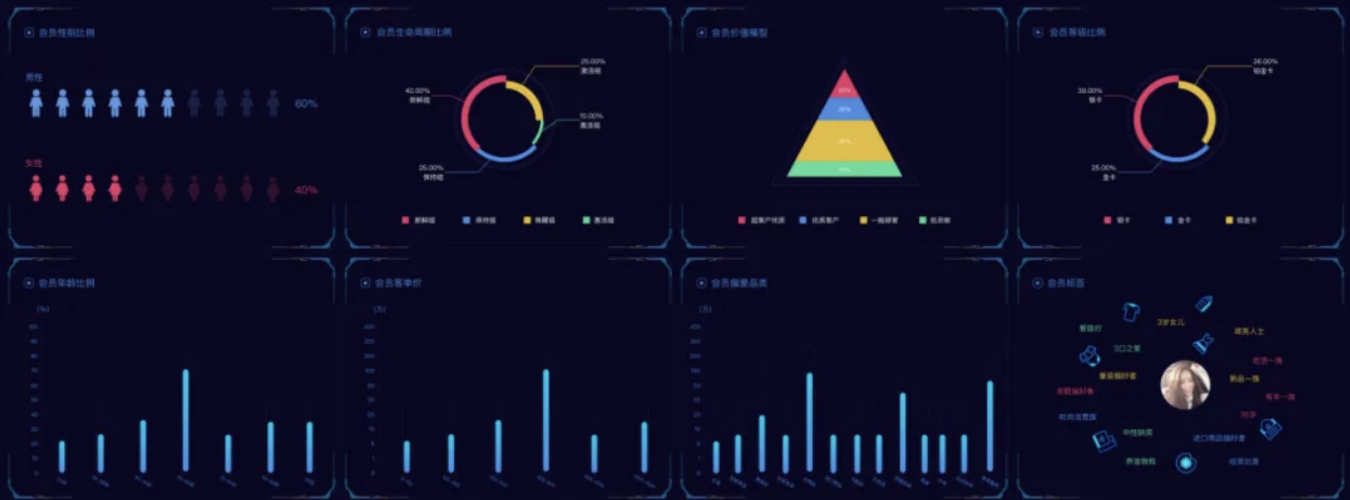 關鍵會員畫像dashboard