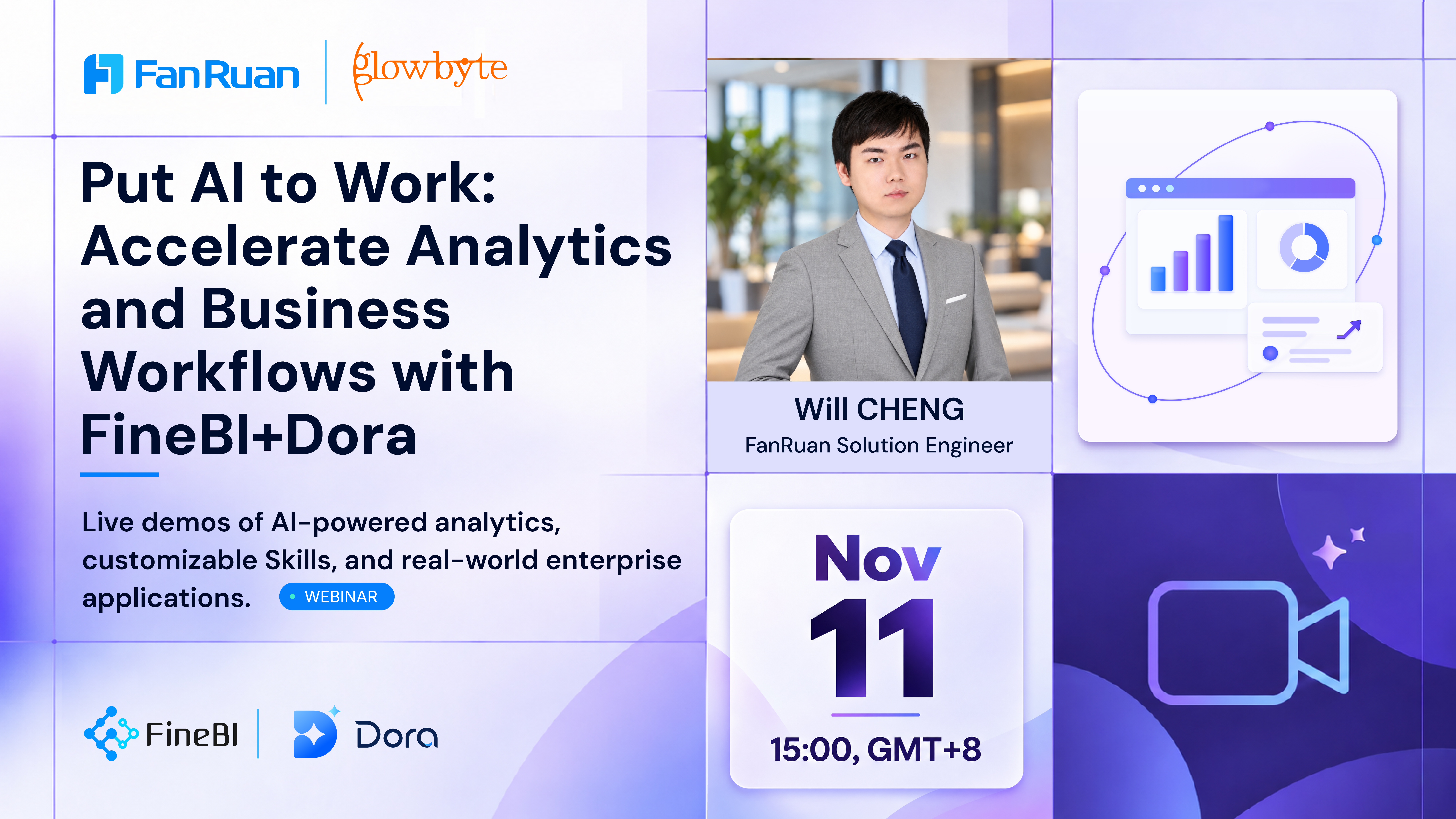 Put AI to Work: Accelerate Analytics and Business Workflows with FineBI+Dora