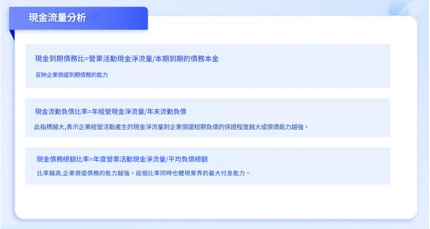 現金流量分析方法
