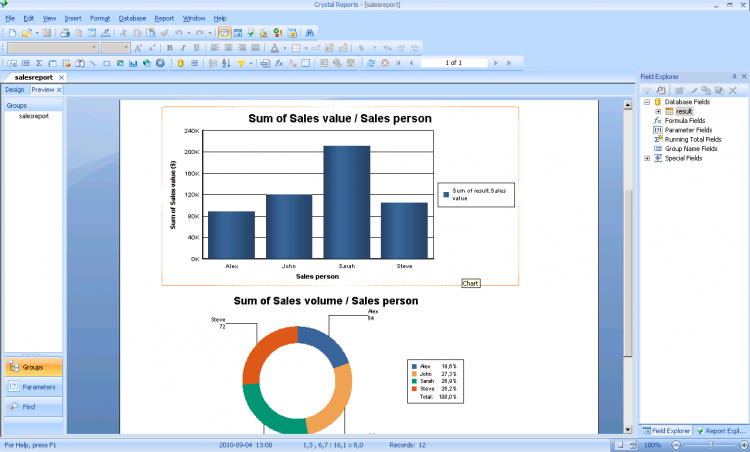 報表產生器Crystal Reports
