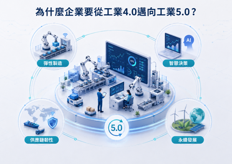 為什麼企業要從工業4.0邁向工業5.0？