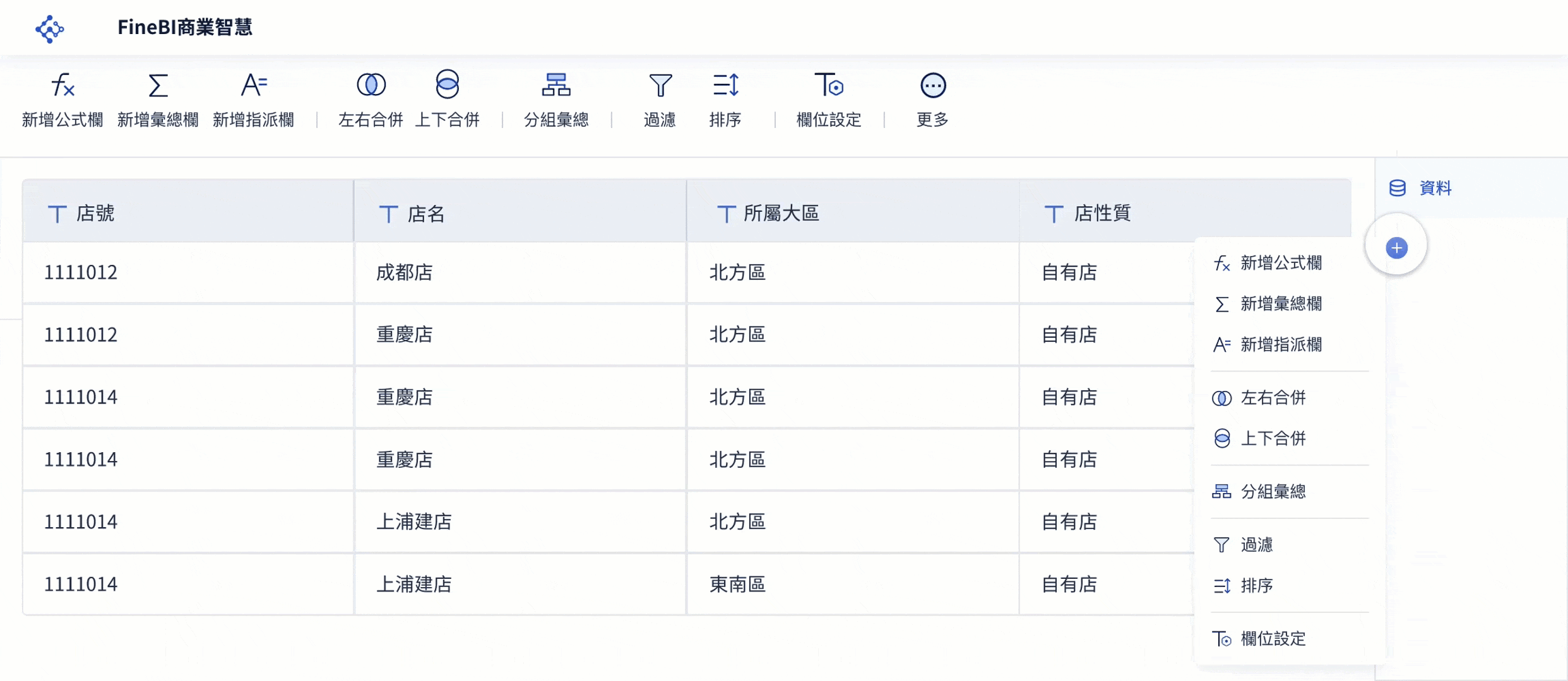 FineBI拖拉式自助分析
