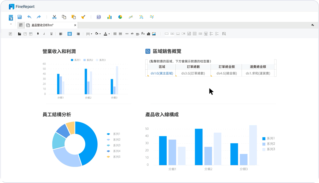 使用FineReport製作財務報表
