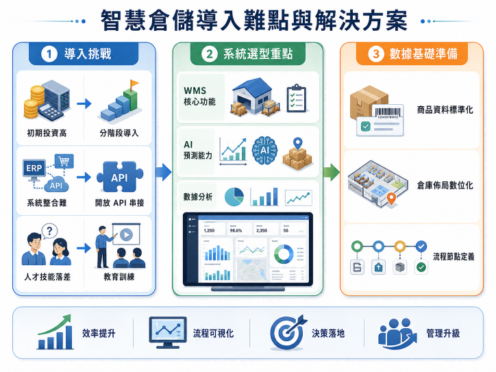 智慧倉儲導入難點與解決方案