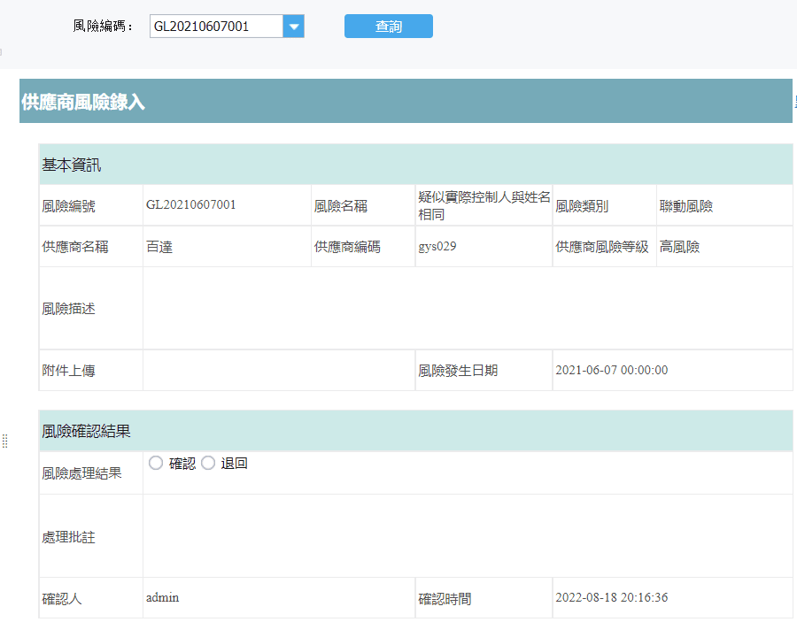 供應商風險審核