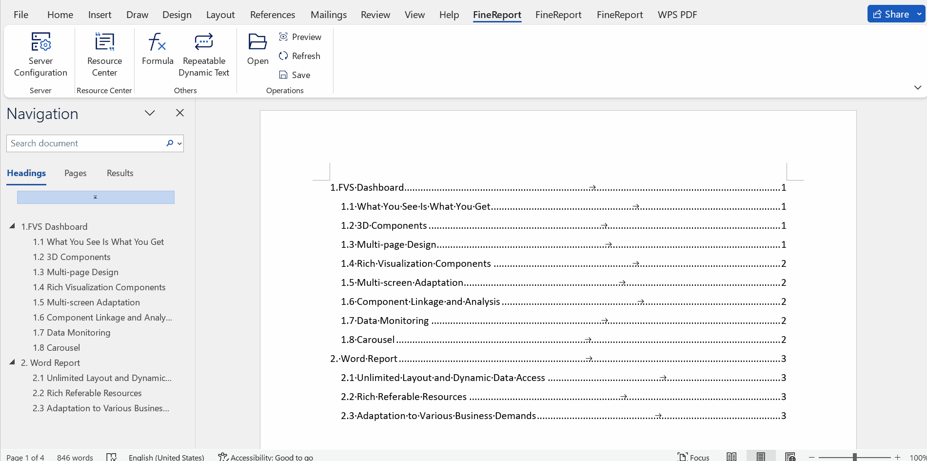 word-report