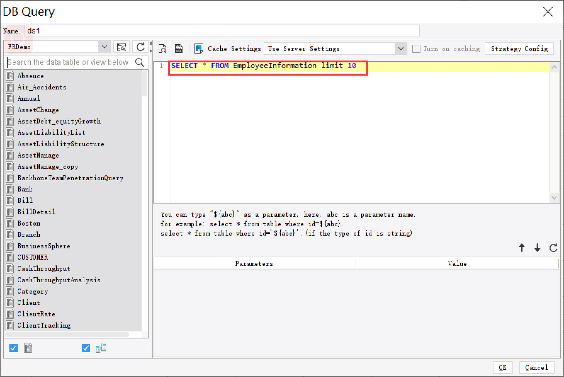 finereport koneksi database dan buat laporan menggunakan SQL.png
