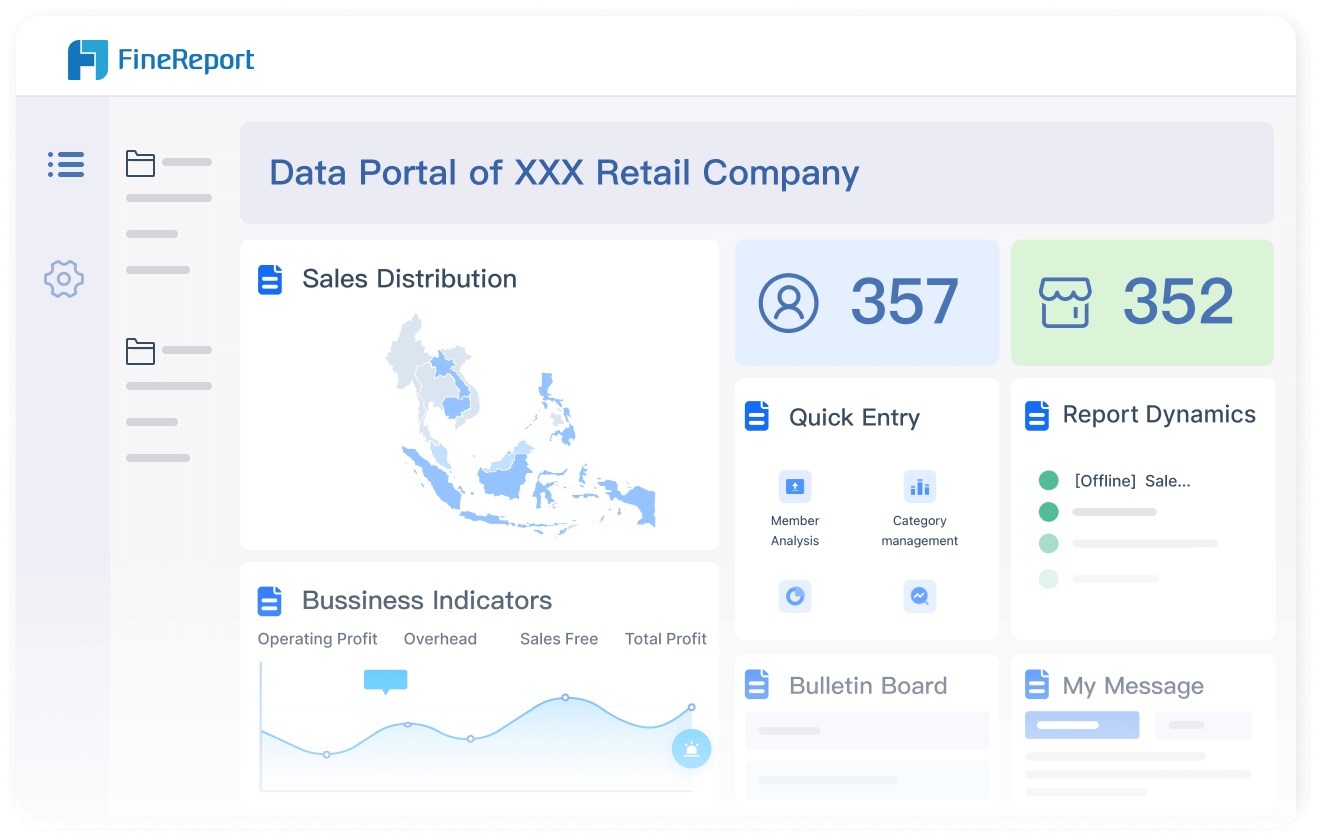 С FineReport компании переходят от «ручной» отчетности к цифровой аналитике, получая прозрачность, скорость и точность данных.