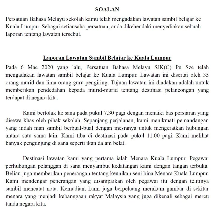 Karangan Laporan