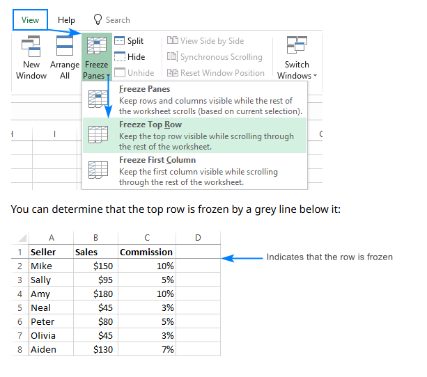 How To Freeze Cells in Excel