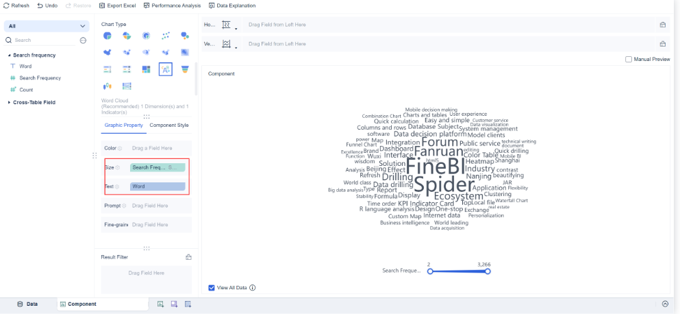 FineBI로 워드클라우드 만들기